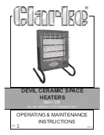 Preview for 1 page of Clarke Devil 330 Operating & Maintenance Instructions