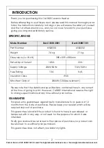 Предварительный просмотр 2 страницы Clarke DEVIL 350B 110V Operating & Maintenance Instructions