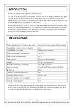 Preview for 2 page of Clarke DFT12 Operation & Maintenance Instructions Manual