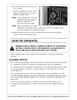 Preview for 17 page of Clarke DG6000DVES Operation & Maintenance Instructions Manual