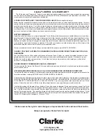 Preview for 56 page of Clarke Encore L26 Cylindrical Operator'S Manual