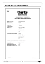 Preview for 26 page of Clarke FG2000 Operation & Maintenance Instructions Manual