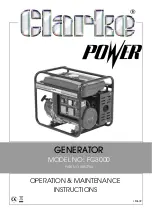 Clarke FG3000 Operation & Maintenance Instructions Manual preview