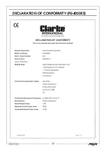 Preview for 28 page of Clarke FG4050ES Operation & Maintenance Instructions Manual