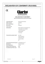 Preview for 30 page of Clarke FG4050ES Operation & Maintenance Instructions Manual