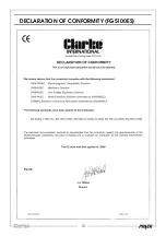 Preview for 31 page of Clarke FG4050ES Operation & Maintenance Instructions Manual