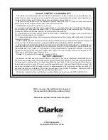 Предварительный просмотр 65 страницы Clarke Fusion 201 Operator'S Manual