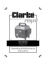 Clarke G700 Operating And Maintenance Instructions Manual предпросмотр