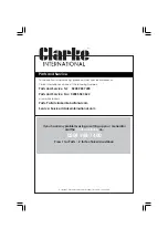 Предварительный просмотр 2 страницы Clarke G700 Operating And Maintenance Instructions Manual