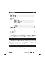 Предварительный просмотр 3 страницы Clarke G700 Operating And Maintenance Instructions Manual