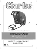 Предварительный просмотр 1 страницы Clarke HLS160 Operation & Maintenance Instructions Manual