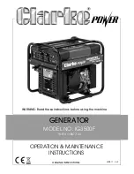 Clarke IG3500F Operation & Maintenance Instructions Manual предпросмотр