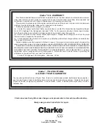 Предварительный просмотр 29 страницы Clarke IMAGE 14 120V Operator'S Manual