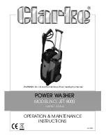 Clarke JET 8000 Operation & Maintenance Instructions Manual preview