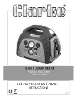 Preview for 1 page of Clarke JS5IN1 Operation & Maintenance Instructions Manual