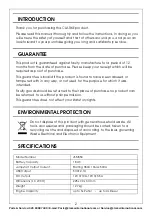 Preview for 2 page of Clarke JSM350 Operation & Maintenance Instructions Manual