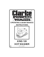 Clarke KING 120 Operating & Maintenance Instructions preview