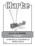 Preview for 1 page of Clarke Log Buster 4 Operation & Maintenance Instructions Manual