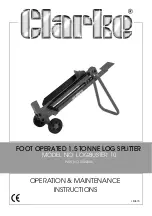 Clarke LOGBUSTER 10 Operation & Maintenance Instructions Manual preview