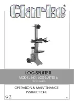 Preview for 1 page of Clarke LOGBUSTER 6 Operation & Maintenance Instructions Manual