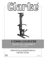 Preview for 1 page of Clarke LOGBUSTER 9 Operation & Maintenance Instructions Manual