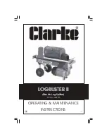 Clarke LOGBUSTER II Operating & Maintenance Manual preview