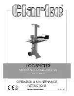 Clarke LOGBUSTER V6 Operation & Maintenance Instructions Manual preview