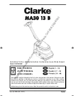 Clarke MA30 13 B 9087383020 Instructions For Use Manual preview