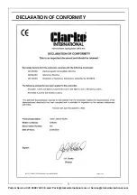 Предварительный просмотр 9 страницы Clarke METALWORKER 6500491 Operation & Maintenance Instructions Manual