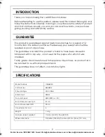 Preview for 2 page of Clarke Metalworker CBG6250 Operation & Maintenance Instructions Manual