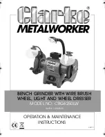 Preview for 1 page of Clarke Metalworker CBG6250LW Operation & Maintenance Instructions Manual