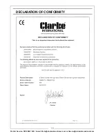 Preview for 15 page of Clarke Metalworker CBG8370LW Operation & Maintenance Instructions Manual