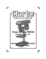 Preview for 1 page of Clarke Metalworker CDP101B Operating & Maintenance Manual