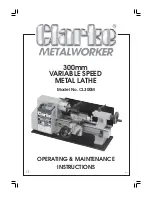 Clarke MetalWorker CL300M Operating & Maintenance Instructions preview