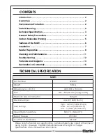 Предварительный просмотр 3 страницы Clarke MGH1 Operating & Maintenance Instructions