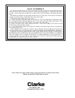 Preview for 44 page of Clarke OFR 9 Operator'S Manual