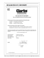 Предварительный просмотр 10 страницы Clarke OFR150 Operation & Maintenance Instructions Manual