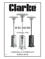 Clarke PHT3 Operating & Maintenance Manual preview
