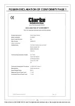 Preview for 26 page of Clarke PLS190N Operation & Maintenance Instructions Manual