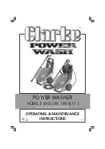 Clarke Power Wash EHD130 Operating & Maintenance Instructions предпросмотр