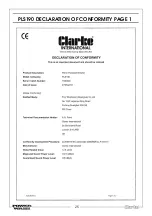 Предварительный просмотр 25 страницы Clarke Power Wash PLS190 Operation & Maintenance Instructions Manual