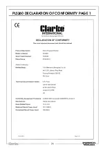 Предварительный просмотр 26 страницы Clarke Power Wash PLS190 Operation & Maintenance Instructions Manual