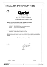 Предварительный просмотр 27 страницы Clarke Power Wash PLS190 Operation & Maintenance Instructions Manual