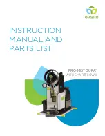 Preview for 1 page of Clarke PRO-MIST DURA Instruction Manual And Parts List