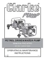 Предварительный просмотр 1 страницы Clarke PW2 Operating & Maintenance Instructions