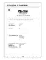 Предварительный просмотр 20 страницы Clarke RACER 9/50P Operation & Maintenance Instructions Manual