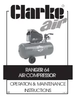 Предварительный просмотр 1 страницы Clarke RANGER 64 Operation & Maintenance Instructions Manual