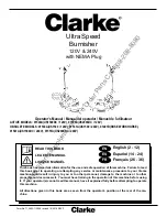 Preview for 1 page of Clarke ROSE WORKHORSE 01491B Operator'S Manual