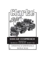 Clarke SHHH100 Operating & Maintenance Instructions preview