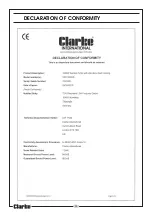 Preview for 20 page of Clarke SPE1200SS Operating & Maintenance Instructions